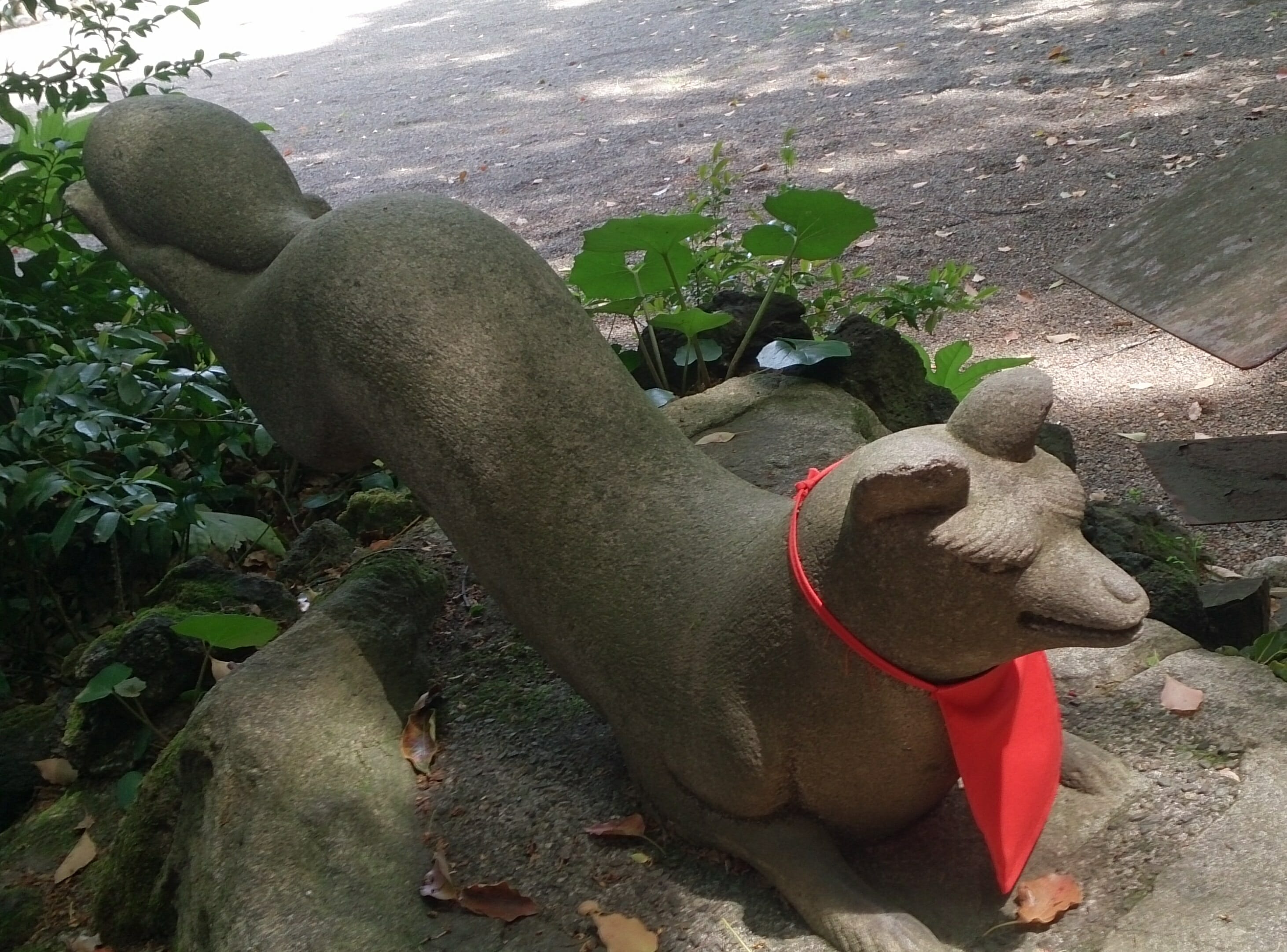 早稲田のパワースポット水稲荷神社の傷病平癒の神狐