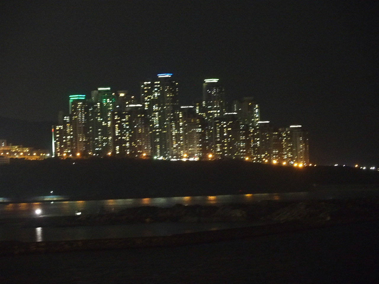 釜山港の夜景