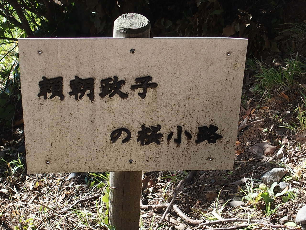 伊豆山神社の境内にある源頼朝と北条政子が歩いたという小径