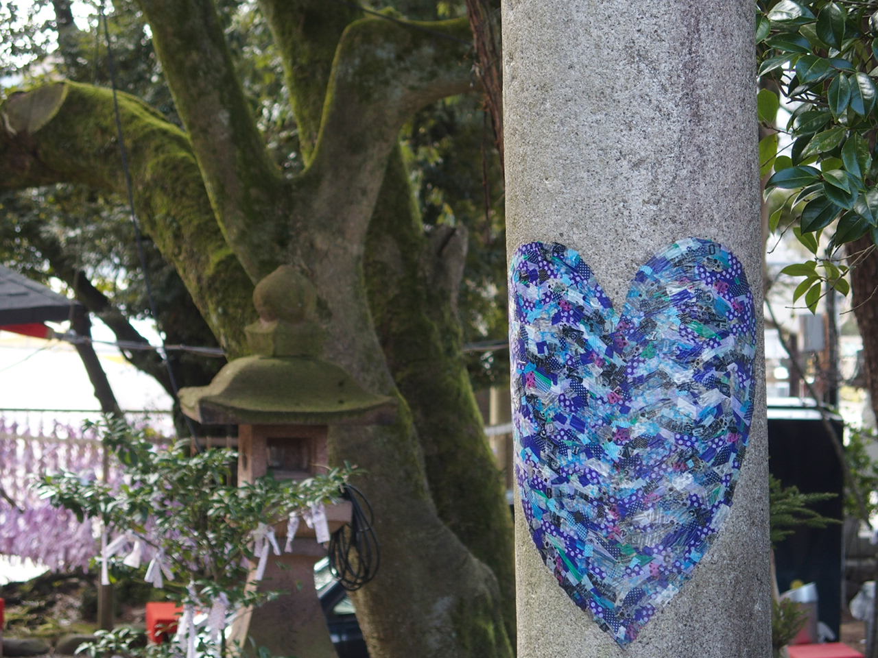 金沢の石浦神社にある鳥居のハート