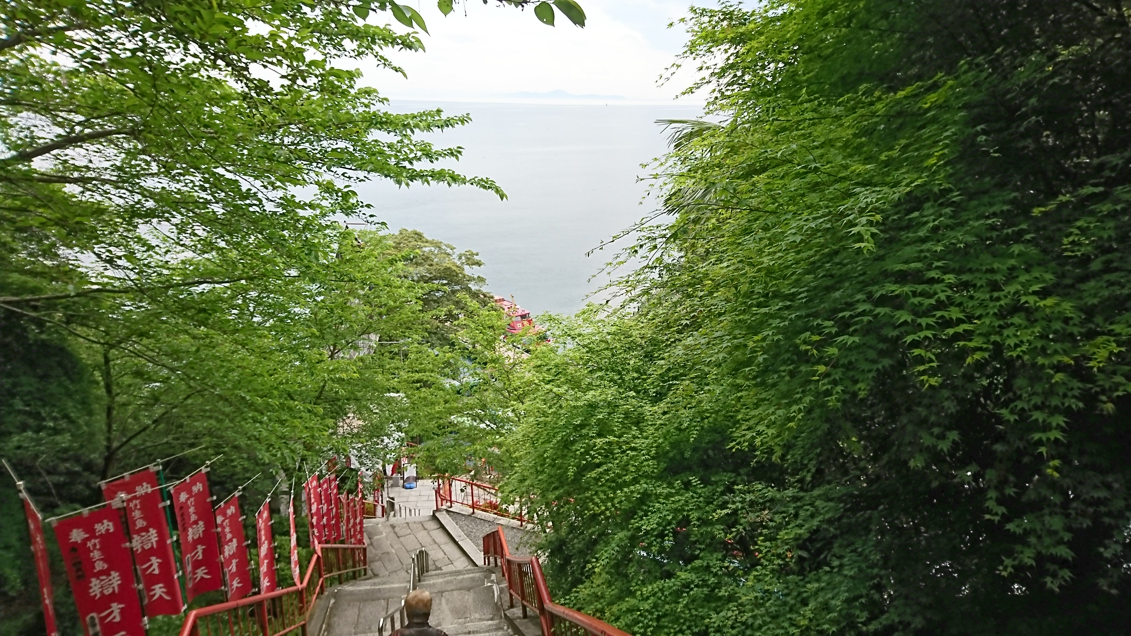 竹生島宝厳寺から都九夫須麻神社へと向かう道のり