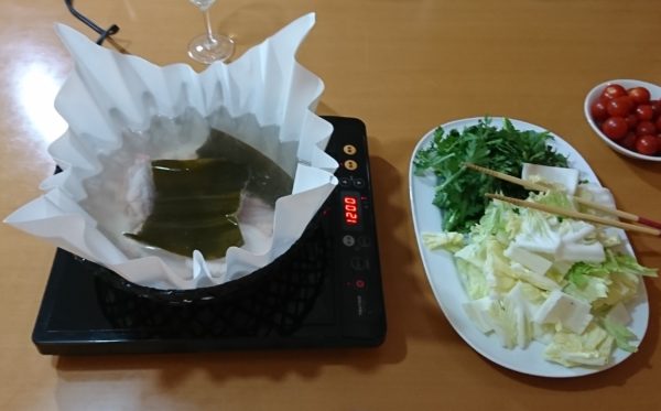 ポイントバケーションでの夕食はお鍋