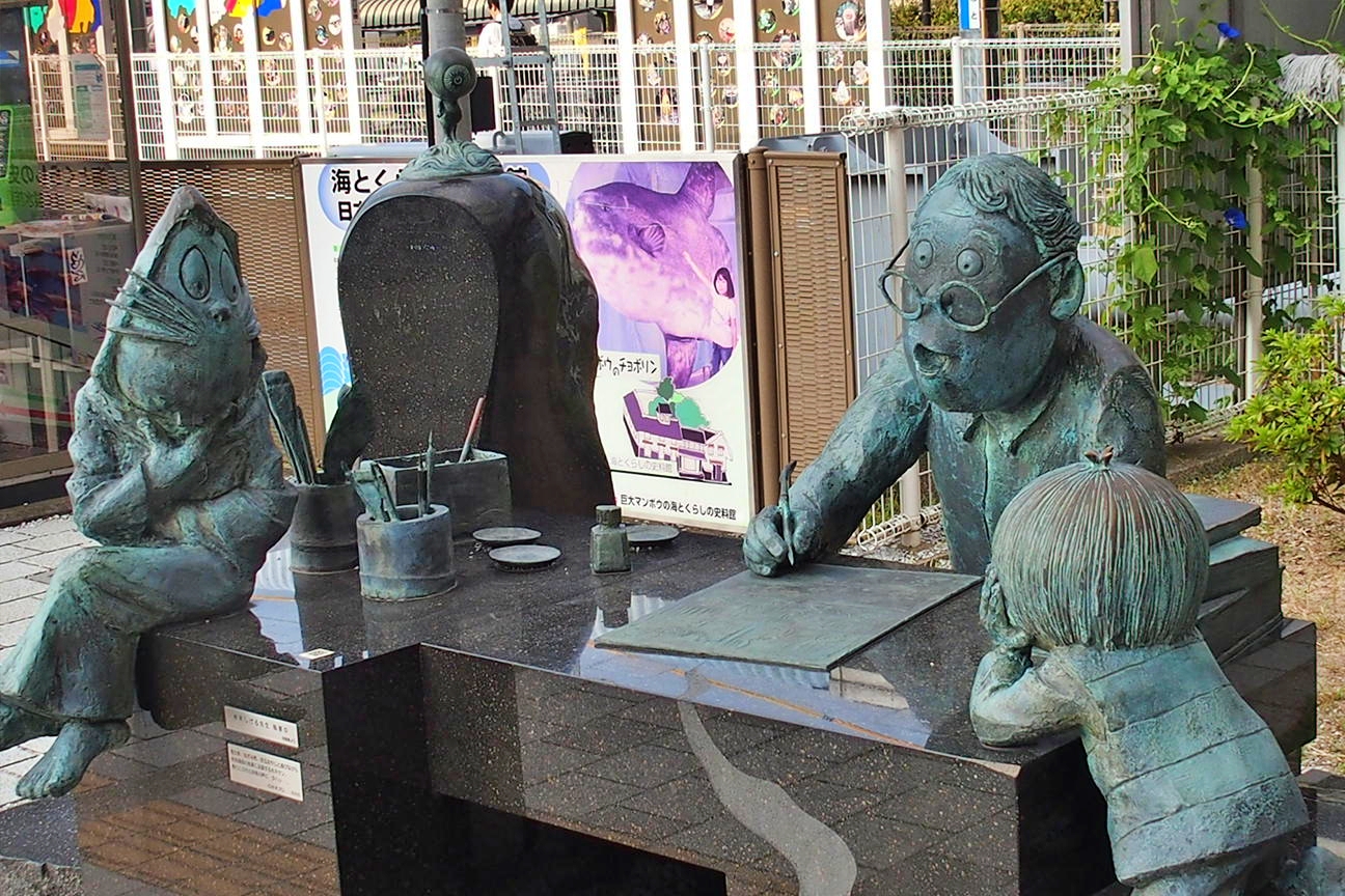 境港駅にある鬼太郎のブロンズ像