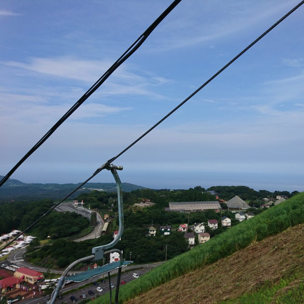 大室山のリフト乗り場